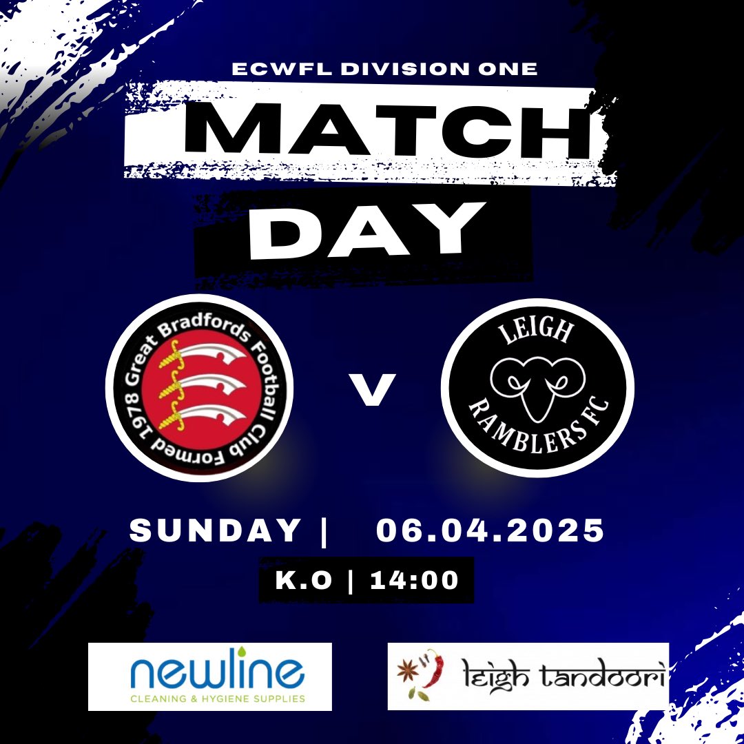 Leigh Ramblers Ladies (@ramblersladies) on Twitter photo MATCH DAY 🤩
🆚Great Bradfords 
📍The Bell Inn, Panfield 
🕝 14:00 Kick off MATCH DAY 🤩
🆚Great Bradfords 
📍The Bell Inn, Panfield 
🕝 14:00 Kick off