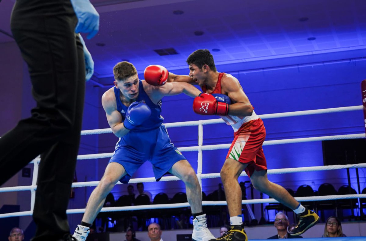 indiannavy's tweet photo. Pride of India!
#IndianNavy's Hitesh Log II (SC) clinches the Gold at the Boxing World Cup in Brazil in the 65โ70 kg weight category.
A stellar performance on the global stage - bringing glory to the Nation and the Navy!
Bravo Zulu!
@BFI_official @SpokespersonMoD
