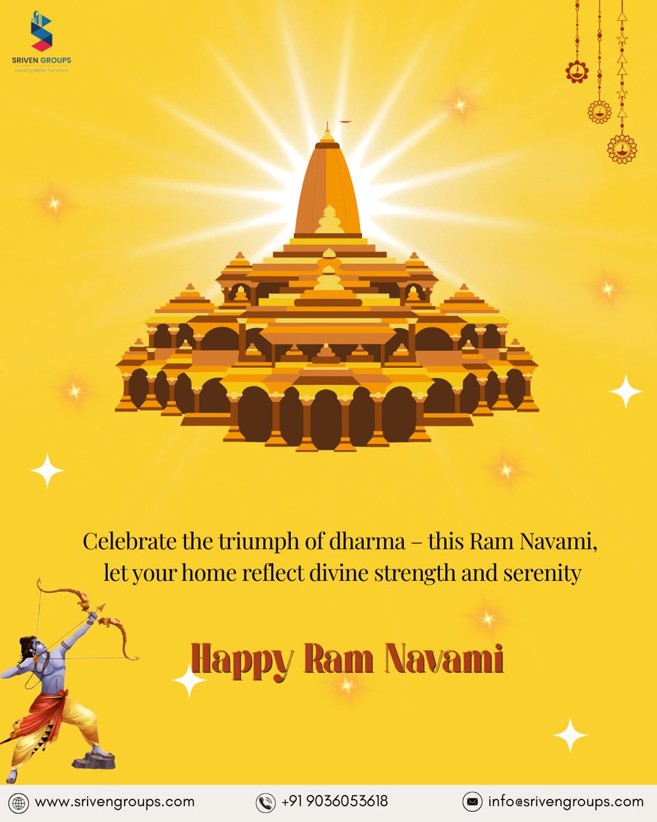 srivengroups's tweet photo. 🌸✨ May the blessings of Lord Rama fill your home with peace, prosperity, and positivity. Wishing you and your family a blessed and blissful Ram Navami! 🙏🌼
.
.
.
#RamNavami #HappyRamNavami #SrivenGroups #DivineLiving #BlessedHomes #RamNavami2025 #VastuHomes #SrivenRealEstate https://t.co/CxZt8qTcdk