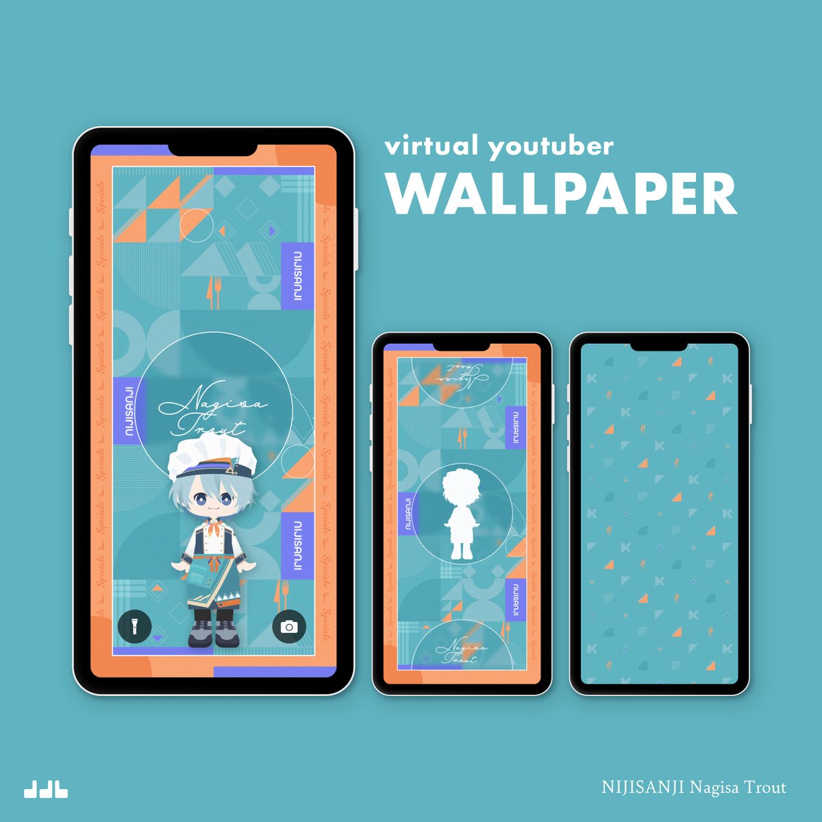 Vtuberスマホ壁紙】 NIJISANJI 渚トラウト🐟🍴 イメージスマホ壁紙 ...
