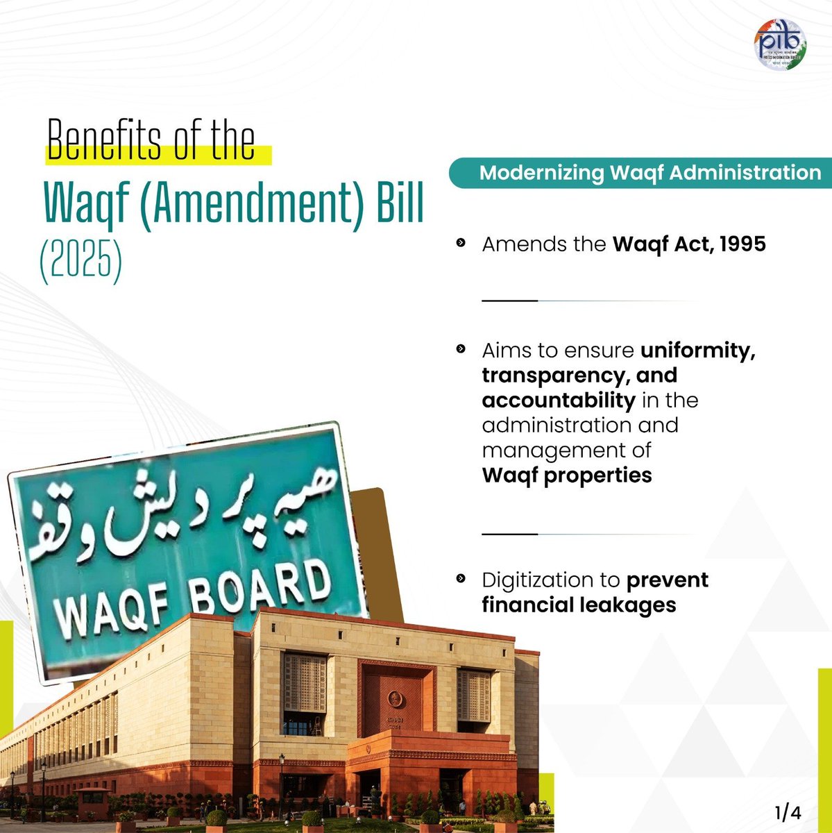 The Waqf bill appears to be well thought with impressive amendments. Ensuring transparency &amp; accountability from Waqf management.. and empowering many other communities like Bohra &amp; Aghakhani. Centralized database and a digital portal will greatly help in preventing misuse or