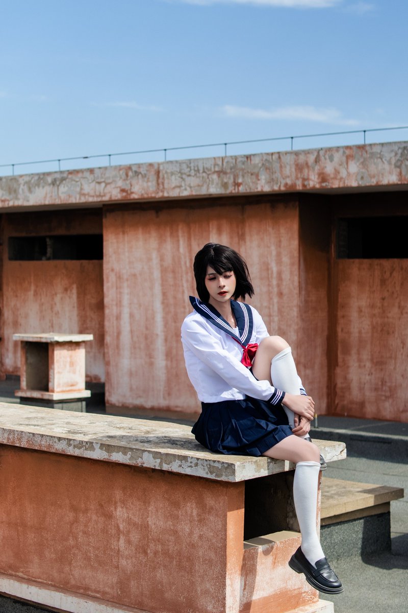 Mu_Mumu22's tweet photo. 废墟天台的水手服少女~~
（小钰身材可太好了，几乎不用修就能出片了🥹）
Model: @xiaoyu_shibari 
#portrait #男の娘 #男娘 https://t.co/qRf5iwCvld