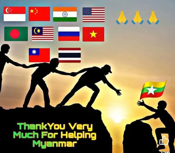 Thank you very much to all countries for helping Myanmar!
#MyanmarEarthquake