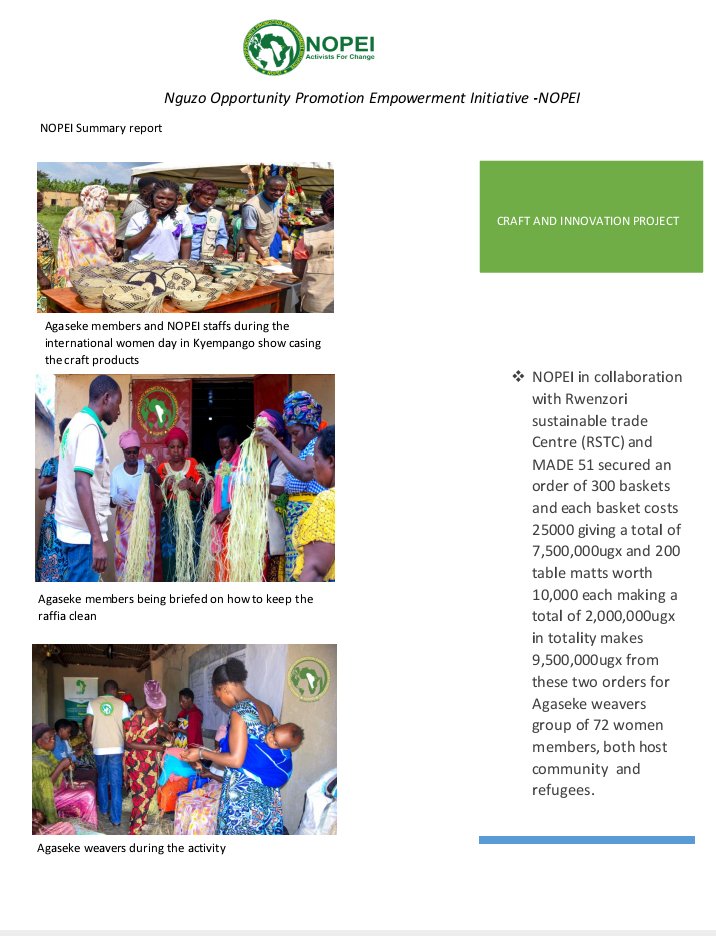 pad_africa's tweet photo. NOPEI a Refugee -led organization Summary Report 1Q 2025 https://t.co/cTlI8FSaZM
