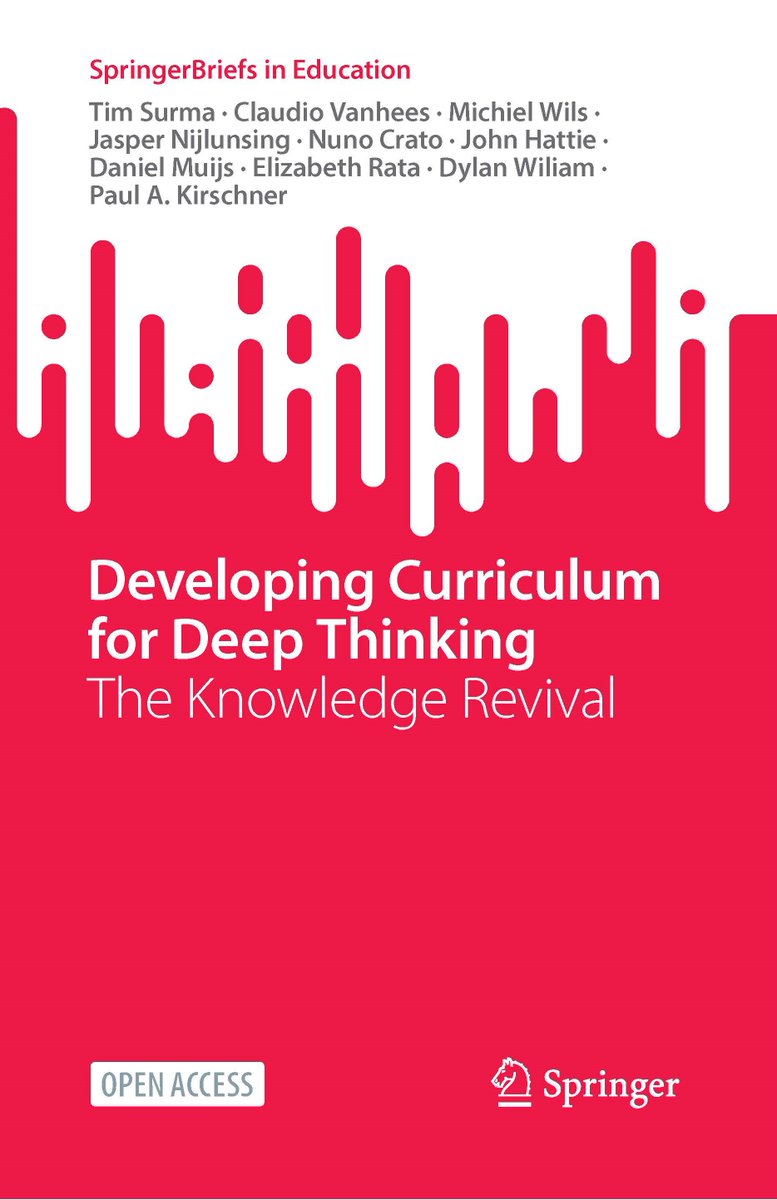 Developing Curriculum for Deep Thinking is een krachtig pleidooi voor een kennisrevival in het onderwijs. Niet om terug te keren naar ouderwets stampen, maar juist om leerlingen sterker en zelfstandiger te maken in een complexe wereld.  kirschnered.nl/2025/04/06/waa…