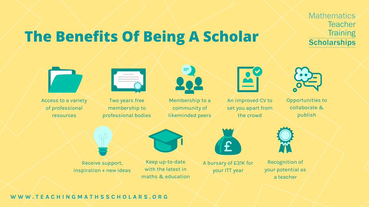 💰 £31,000 tax-free to support your teacher training in maths! 

Our scholarship not only helps to fund your studies but also connects you with experienced educators and subject experts. 

Apply now! 🔢📚 teachingmathsscholars.org 

#TeachMaths #MathsScholarship #TeacherTraining