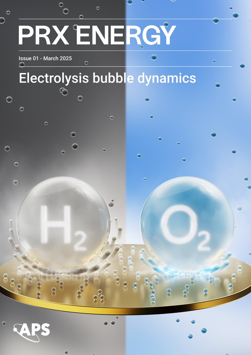 Ella Marushchenko (@ella_maru) on Twitter photo 💧⚡ New Cover: Bubble Dynamics in Electrolysis 🫧
We created this <a href="/PRX_Energy/">PRX Energy</a> cover for a new study by Alexander Babich, Kerstin Eckert, and collaborators from <a href="/tudresden_de/">TU Dresden</a>, <a href="/utwenteEN/">University of Twente (inactive)</a>, <a href="/TUBerlin/">TU Berlin</a> and <a href="/HZDR_Dresden/">HZDR @HZDR@helmholtz.social</a>.
Using electrochemical and optical techniques, researchers 💧⚡ New Cover: Bubble Dynamics in Electrolysis 🫧
We created this <a href="/PRX_Energy/">PRX Energy</a> cover for a new study by Alexander Babich, Kerstin Eckert, and collaborators from <a href="/tudresden_de/">TU Dresden</a>, <a href="/utwenteEN/">University of Twente (inactive)</a>, <a href="/TUBerlin/">TU Berlin</a> and <a href="/HZDR_Dresden/">HZDR @HZDR@helmholtz.social</a>.
Using electrochemical and optical techniques, researchers