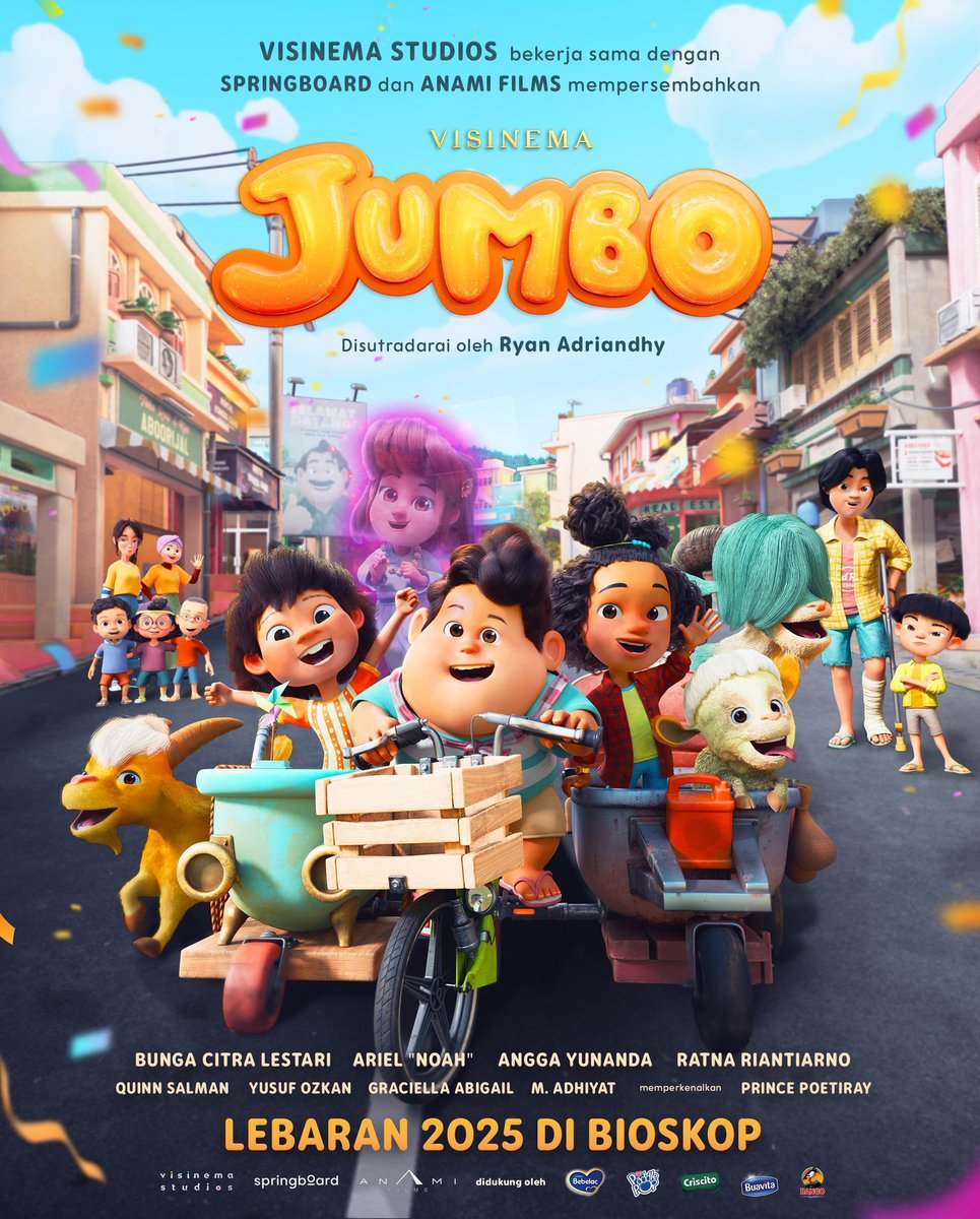 JUMBO garapan Ryan Adriandhy resmi jadi film animasi Indonesia terlaris sepanjang masa!

Dalam 6 hari tayang, dapat 775.502 penonton.

Sebelumnya dipegang SI JUKI THE MOVIE: PANITIA HARI AKHIR (2017) 642.312 penonton.

Maju terus animasi Indonesia! #GengJumboAssemble