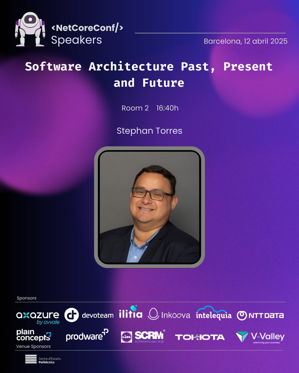 netcoreconf (@netcoreconf) on Twitter photo โจ ยฟ๐ฌ๐ฎ ๐ฒ๐๐รก๐ ๐ผ๐ฟ๐ด๐ฎ๐ป๐ถ๐๐ฎ๐ป๐ฑ๐ผ ๐๐ ๐ฎ๐ด๐ฒ๐ป๐ฑ๐ฎ?โจ
๐ ๐ก๐ผ ๐๐ฒ ๐ฝ๐ถ๐ฒ๐ฟ๐ฑ๐ฎ๐ ๐ฒ๐๐๐ฎ ๐๐ฒ๐๐ถรณ๐ป:
๐ Track 3 โฐย 16:40ย hย ๐ป ๐ฆ๐ผ๐ณ๐๐๐ฎ๐ฟ๐ฒ ๐๐ฟ๐ฐ๐ต๐ถ๐๐ฒ๐ฐ๐๐๐ฟ๐ฒ ๐ฃ๐ฎ๐๐, ๐ฃ๐ฟ๐ฒ๐๐ฒ๐ป๐ ๐ฎ๐ป๐ฑ ๐๐๐๐๐ฟ๐ฒ
๐๏ธ Stephan Torres
๐๏ธ lnkd.in/dRbnJCG5 โจ ยฟ๐ฌ๐ฎ ๐ฒ๐๐รก๐ ๐ผ๐ฟ๐ด๐ฎ๐ป๐ถ๐๐ฎ๐ป๐ฑ๐ผ ๐๐ ๐ฎ๐ด๐ฒ๐ป๐ฑ๐ฎ?โจ
๐ ๐ก๐ผ ๐๐ฒ ๐ฝ๐ถ๐ฒ๐ฟ๐ฑ๐ฎ๐ ๐ฒ๐๐๐ฎ ๐๐ฒ๐๐ถรณ๐ป:
๐ Track 3 โฐย 16:40ย hย ๐ป ๐ฆ๐ผ๐ณ๐๐๐ฎ๐ฟ๐ฒ ๐๐ฟ๐ฐ๐ต๐ถ๐๐ฒ๐ฐ๐๐๐ฟ๐ฒ ๐ฃ๐ฎ๐๐, ๐ฃ๐ฟ๐ฒ๐๐ฒ๐ป๐ ๐ฎ๐ป๐ฑ ๐๐๐๐๐ฟ๐ฒ
๐๏ธ Stephan Torres
๐๏ธ lnkd.in/dRbnJCG5