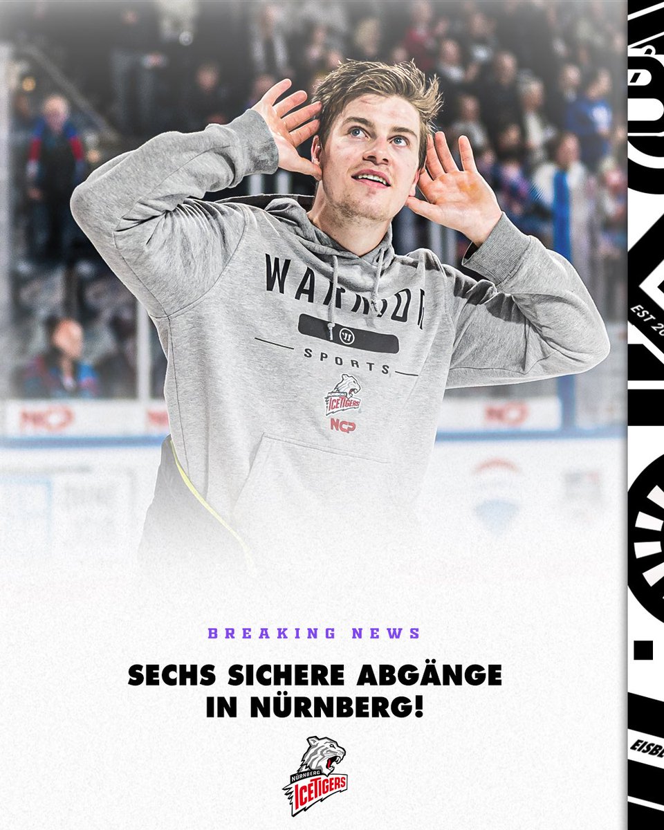 Erste Entscheidungen bei den Ice Tigers! 🤓

„Leon Hungerecker, Daniel Allavena, Mark Rassell, Jeremy McKenna, Lukas Ribarik und Ryan Stoa werden in der kommenden Spielzeit nicht mehr für die Ice Tigers auflaufen. Bei Justus Böttner, Maximilian Merkl, Cody Haiskanen, Hayden Shaw