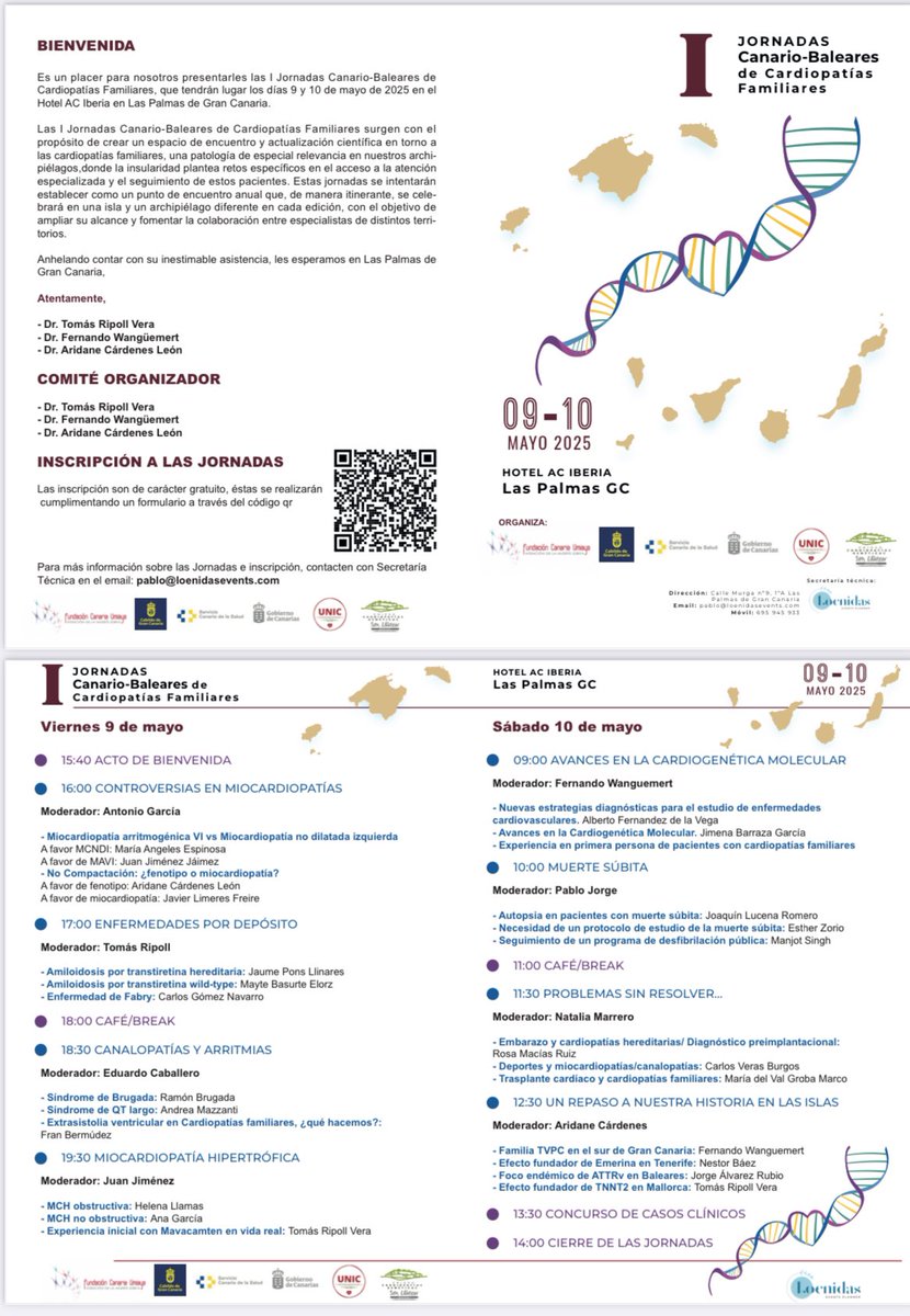 Tomás Ripoll Vera MD,PhD,FESC🇪🇸 (@tripoll) on Twitter photo I Jornadas Canario-Baleares de Cardiopatías Familiares. 9-10 de mayo 2025. Las Palmas de Gran Canaria. Inscripciones gratuitas <a href="/seccCFyGenetCV/">Sección Cardiopatías Familiares y Genética CV SEC</a> <a href="/secardiologia/">Soc Esp Cardiología</a> <a href="/ResiSec/">ResiSEC</a> <a href="/SonLlatzer/">Hospital Universitari Son Llàtzer</a> <a href="/ibsalut/">Servei de Salut de les Illes Balears (IB-SALUT)</a> <a href="/Cardio_HUSE/">CardioHUSE</a> <a href="/SalutGOIB/">Conselleria de Salut</a> I Jornadas Canario-Baleares de Cardiopatías Familiares. 9-10 de mayo 2025. Las Palmas de Gran Canaria. Inscripciones gratuitas <a href="/seccCFyGenetCV/">Sección Cardiopatías Familiares y Genética CV SEC</a> <a href="/secardiologia/">Soc Esp Cardiología</a> <a href="/ResiSec/">ResiSEC</a> <a href="/SonLlatzer/">Hospital Universitari Son Llàtzer</a> <a href="/ibsalut/">Servei de Salut de les Illes Balears (IB-SALUT)</a> <a href="/Cardio_HUSE/">CardioHUSE</a> <a href="/SalutGOIB/">Conselleria de Salut</a>