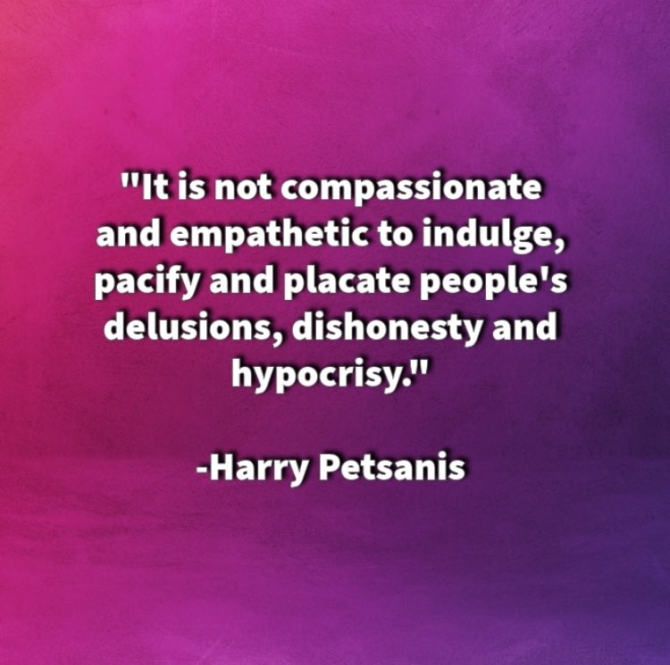harrypetsanis's tweet photo. "It is not compassionate and empathetic to indulge, pacify and placate people's delusions, dishonesty and hypocrisy."
-Harry Petsanis
#HonestCommunication
#AvoidEnabling
#Authenticity
#EmotionalIntegrity
“True Compassion Requires Honesty” by Harry Petsanis, Mindset Consultant https://t.co/jlqrPCJNzG