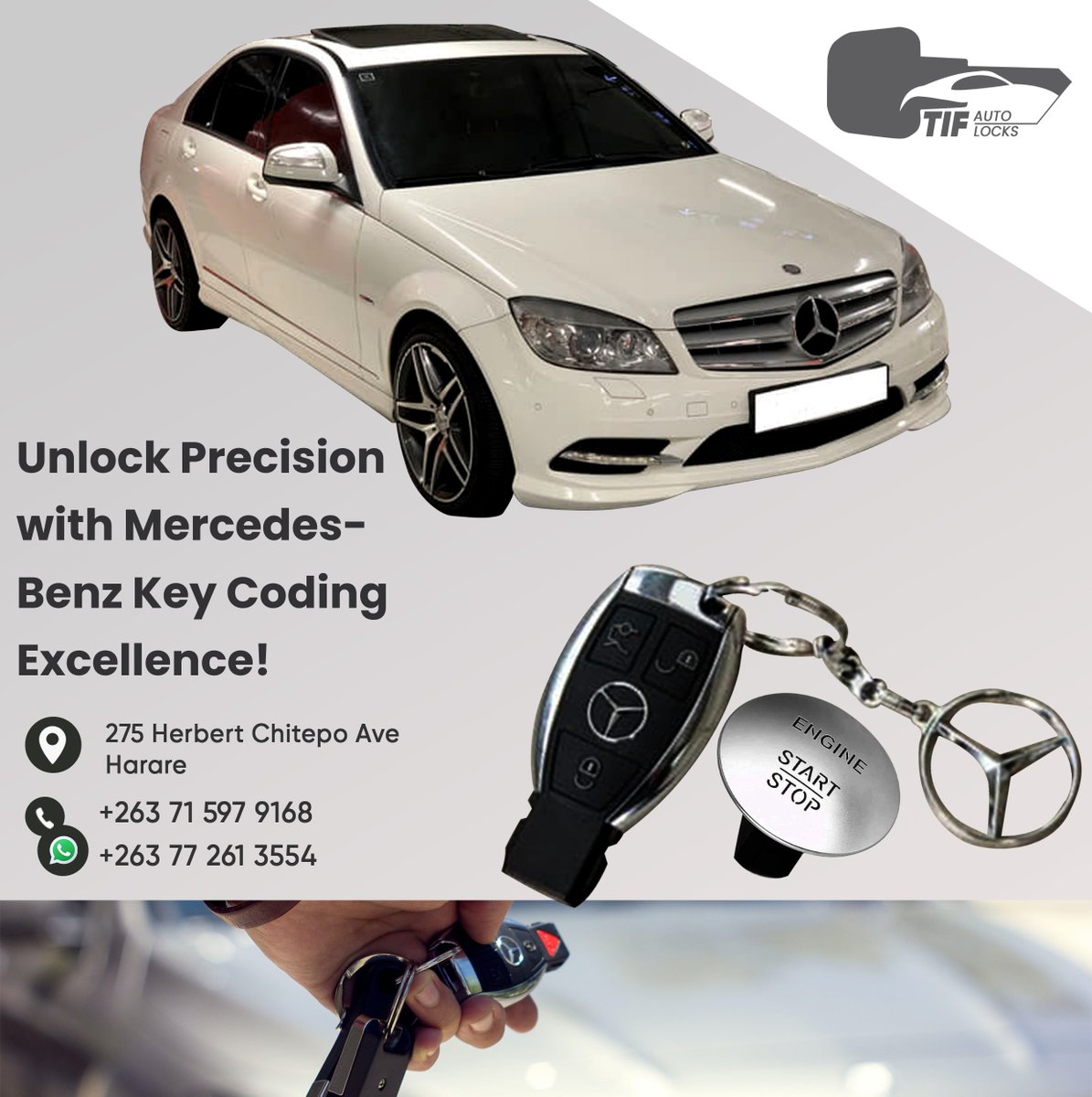 TIFautolocks's tweet image. Elevate your Mercedes-Benz experience with precise Car Key Coding. Enjoy hassle-free driving with expertly coded keys from TIF Autolocks. #Autolocks