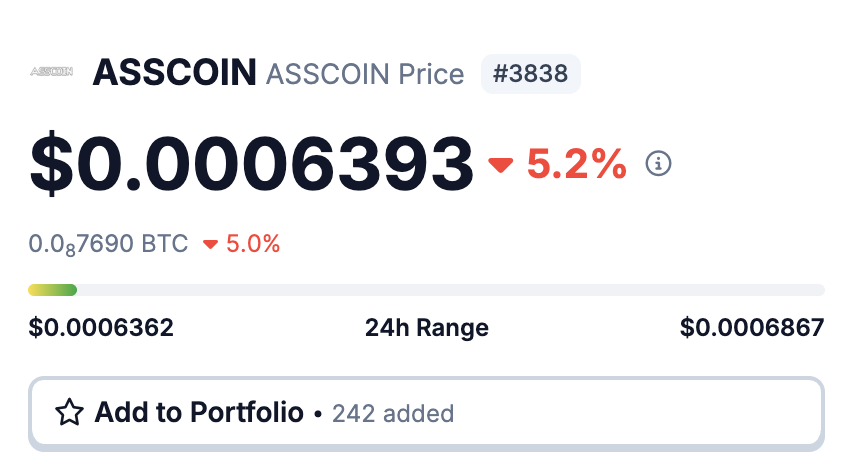 CoinGecko needs to create a new coin category on their website 😭