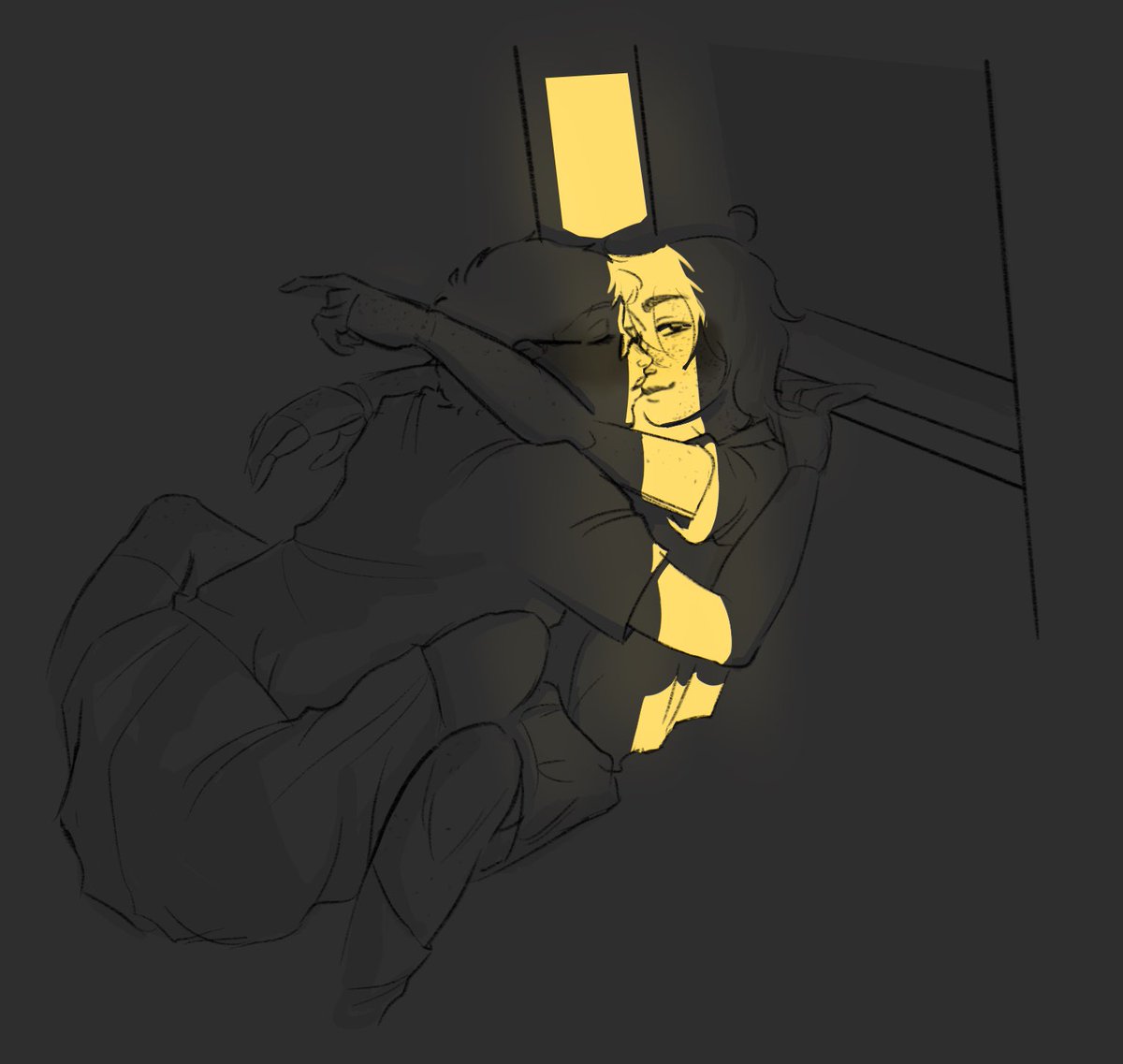 cremaypeaches's tweet image. quick tskym yurikyuu sketch cause I’ve been too locked into school work and miss my homos #Haikyuu #haikyuufanart #yurikyuu #tskym #tsukkiyama