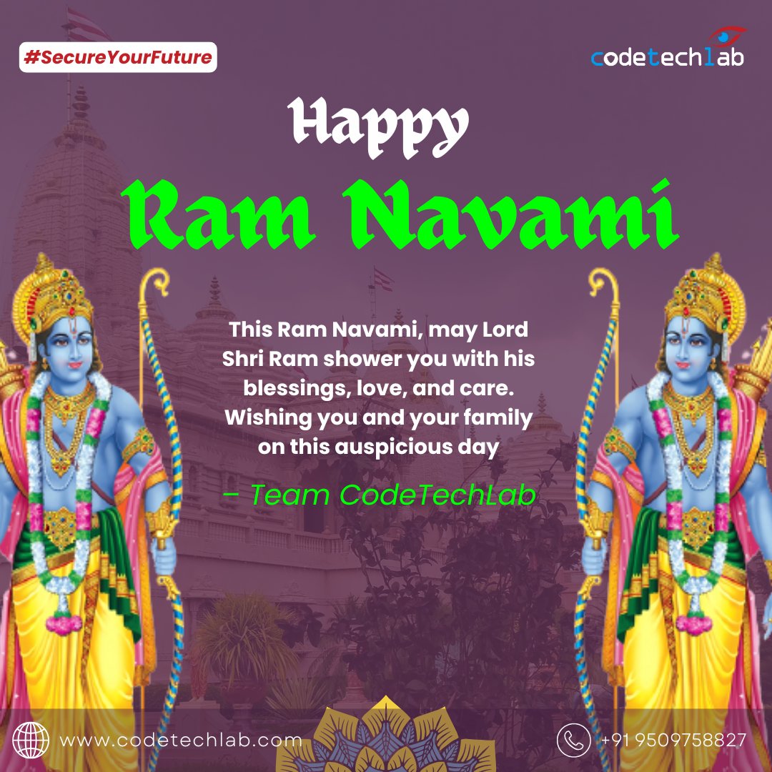 CodeTechLab's tweet image. Happy Ram Navami from CodeTechLab!