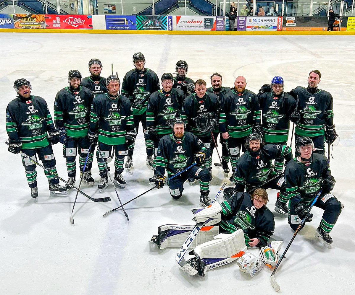 SPITFIRES WIN 7-2!! 💚

We beat Bradford Ice Wolves 7-2 on Saturday night at the Skydome.

#coventry #spitfires #hockey