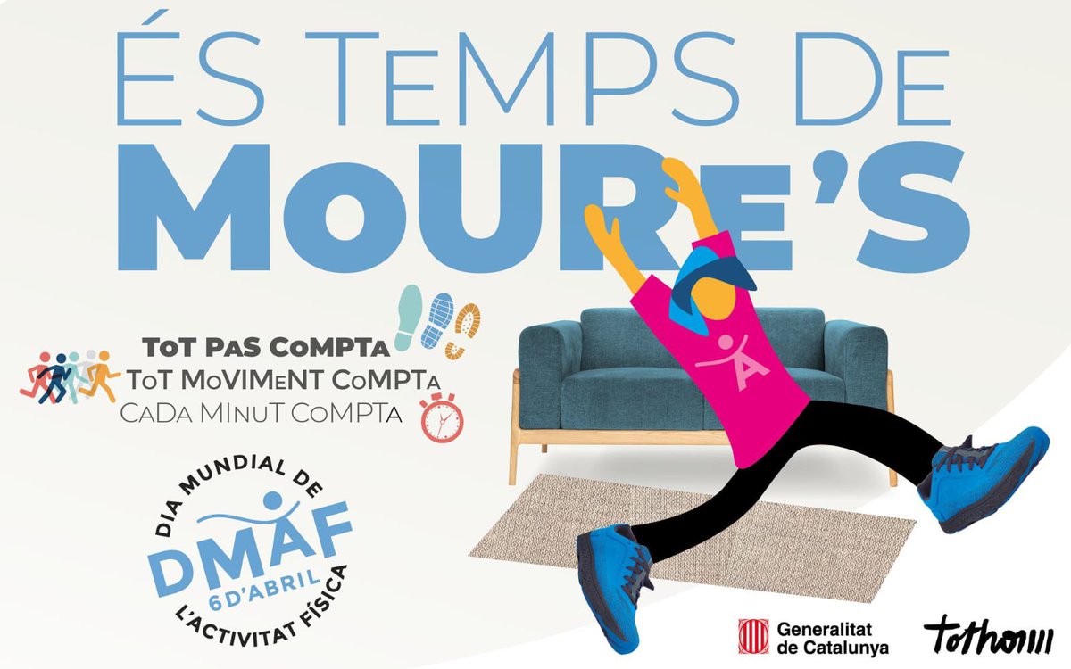 💁‍♂️ Dia Mundial de l’Activitat Física.

#SantCugat <a href="/esportcat/">Esports</a> <a href="/b5alvarez/">berni alvarez</a> <a href="/mimabo58/">Miquel Martinez Borda</a> <a href="/salaricu/">Albert Salarich</a> <a href="/CortesXavier/">Xavier Cortés Morros</a> <a href="/abelgama77/">Abel García Marín</a> <a href="/CarmenBastidaM/">Carmen Bastida</a> <a href="/MultisportEU/">EMCA Sport</a> <a href="/Tsiligkiri_Chri/">Christina Tsiligkiri</a> <a href="/MilanovaVanina/">Vanina Milanova</a>