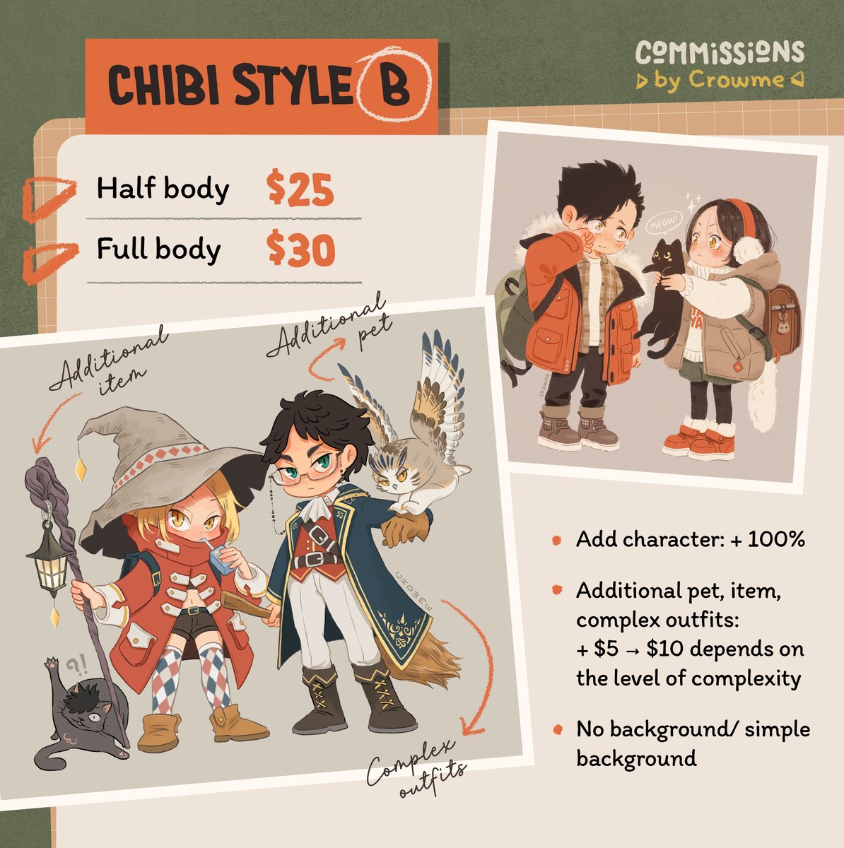 Crowme2's tweet image. C0MMISSI0NS ARE OPEN!
Like & share is appreciated 🥹
Full sample and terms are in the reply