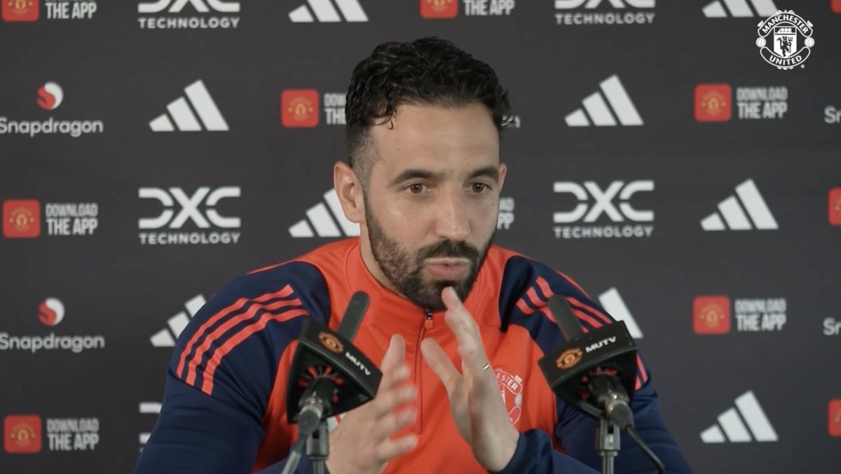 UtdDistrict's tweet photo. 🎙️ | Rúben Amorim:

“I’m really excited for next season and I’m already really stressed for next season because I put a lot of pressure on us.

“We’ve had a lot of bad luck with injuries but you can look at the Premier League, everybody had some injuries, so I don’t like to focus on that. Then, sometimes when you have an injury, you find something that is going to be important in the future.

“I found out Garna [Alejandro Garnacho] can play on the right, Ayden [Heaven] is ready to stay in our squad and maybe we can change the way we go into the market.

“So, there are good things in the bad things, let’s focus on that.”