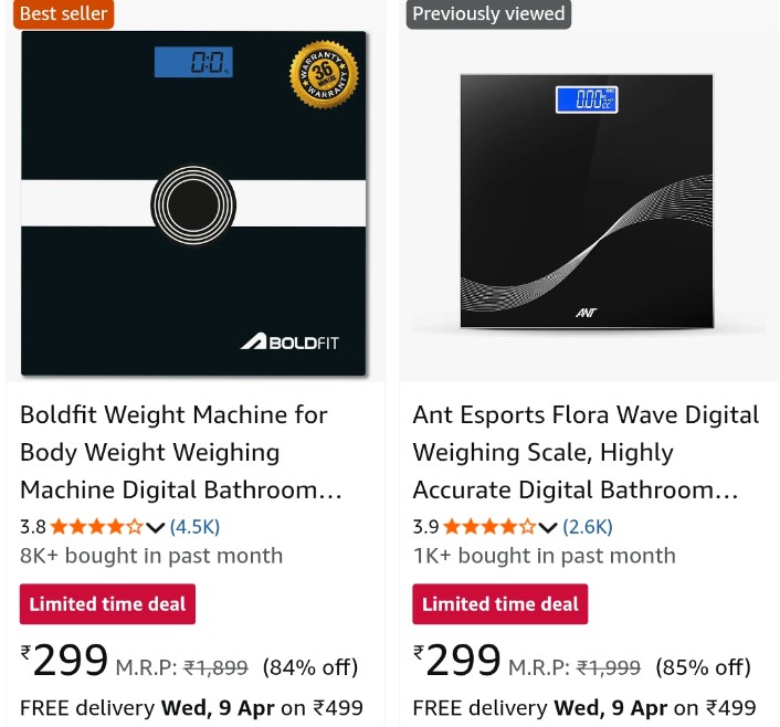 offerguruji's tweet image. Limited-time Deal: Boldfit &amp;amp; ANT Esports Digital Weighing Machine for Human Body Weight Measurement @ ₹299

Buy👉 amzn.to/3EbBysG

#weighingscale #weightmachine #digitalweighingscale #AfRam #RamNavami #TrumpTariffs #IPL2025 #LootDeals  #onlineshopping #amazonfinds