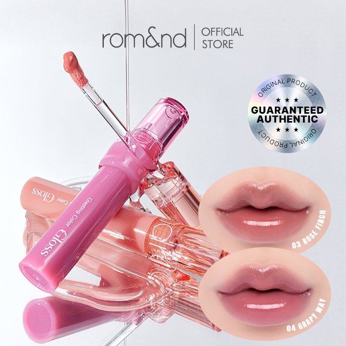 Romand Glasting Color Gloss 
ลิปกลอสเงางามสีสดใส ชุ่มชื้นยาวนาน เนื้อสัมผัสเรียบเนียน ไม่เหนียวเหนอะหนะ ให้ริมฝีปากเงางามเป็นประกาย s.lazada.co.th/s.vFYjI