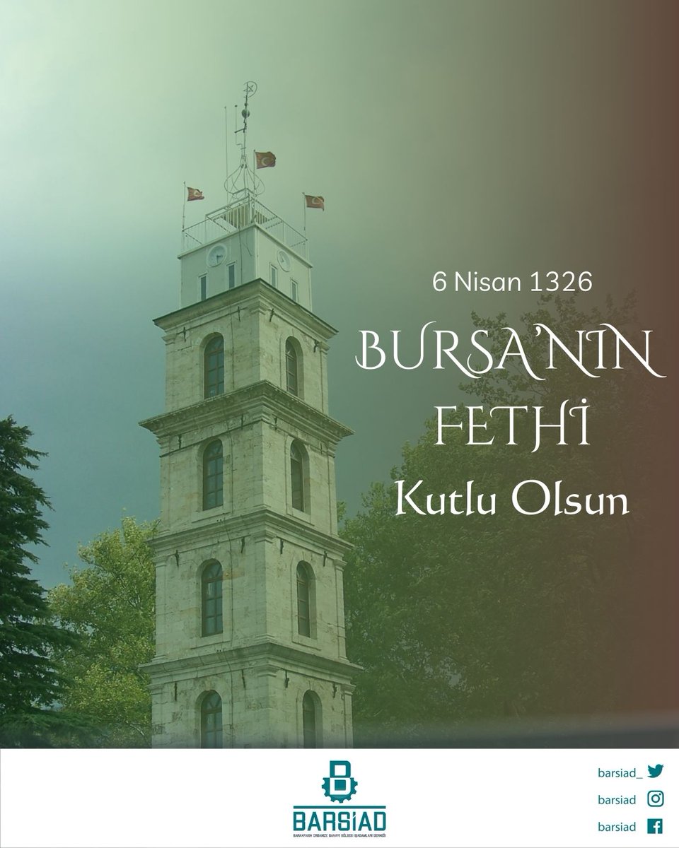 Medeniyetimizin kadim merkezi, Osmanlı’nın ilk başkenti Bursa’nın fetih yıl dönümü kutlu olsun.