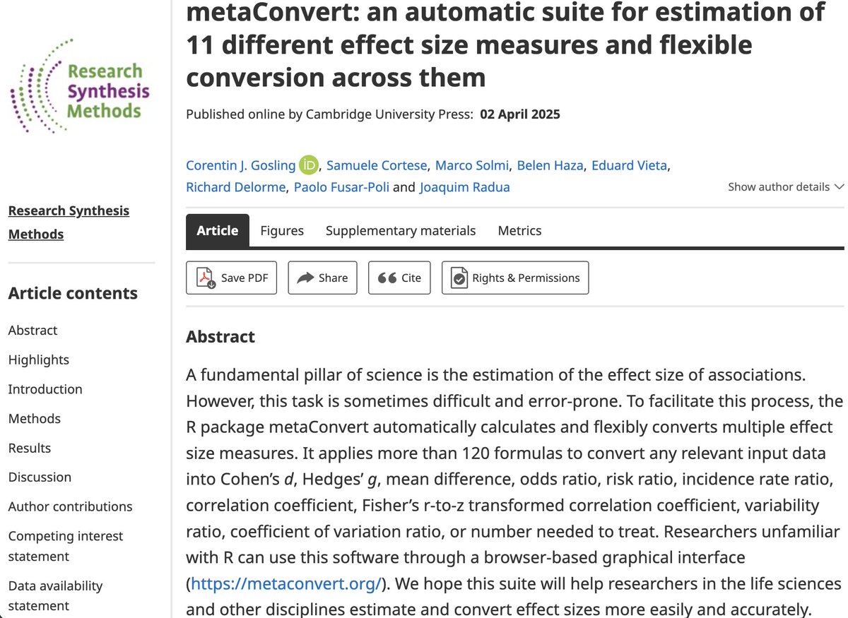 Samuele Cortese (@cortesesamuele) on Twitter photo ⚠️ ⚠️ Very important paper for #evidence #synthesis researchers ⚠️⚠️
Led by the amazing Corentin Gosling from <a href="/UParisNanterre/">Université Paris Nanterre</a>
Out in Research Synthesis Methods
cambridge.org/core/journals/… ⚠️ ⚠️ Very important paper for #evidence #synthesis researchers ⚠️⚠️
Led by the amazing Corentin Gosling from <a href="/UParisNanterre/">Université Paris Nanterre</a>
Out in Research Synthesis Methods
cambridge.org/core/journals/…