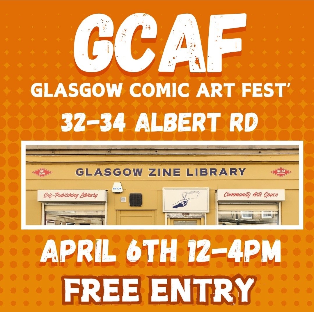 Coin-Operated Press (@coinoppress) on Twitter photo ✨️TODAY!✨️ See ya'll at <a href="/GlasgowZineLib/">Glasgow Zine Library</a> for the April edition of @glasgowcomicartfest 😍 Pop by and support your friendly neighbourhood comic artists and zine makers!! 💖 ✨️TODAY!✨️ See ya'll at <a href="/GlasgowZineLib/">Glasgow Zine Library</a> for the April edition of @glasgowcomicartfest 😍 Pop by and support your friendly neighbourhood comic artists and zine makers!! 💖