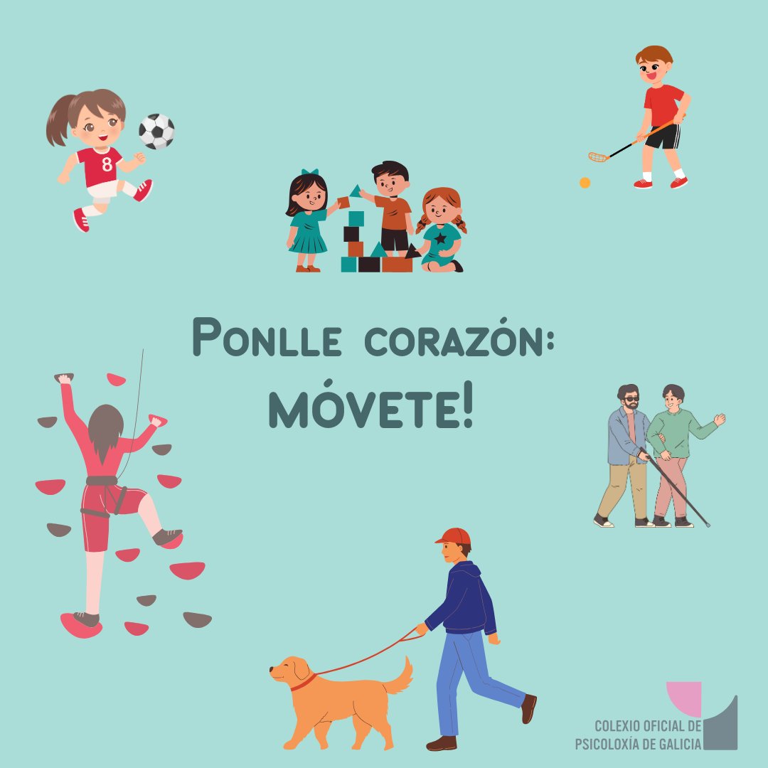 copgalicia's tweet photo. Hoxe, pola celebración do Día Mundial da Actividade física, dende a Comisión Intersectorial do #Deporte do #COPG, queremos falar dos beneficiosos que ten o movemento na nosa saúde física e mental. Cada movemento conta!🚶♀️➡️🚶♂️➡️
❤️ Ponlle corazón, móvete! https://t.co/ySvxy8jxk3