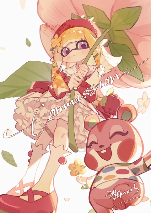春が来たら一緒に散歩しましょね #スプラトゥーン3 #動物の森 #splatoon3