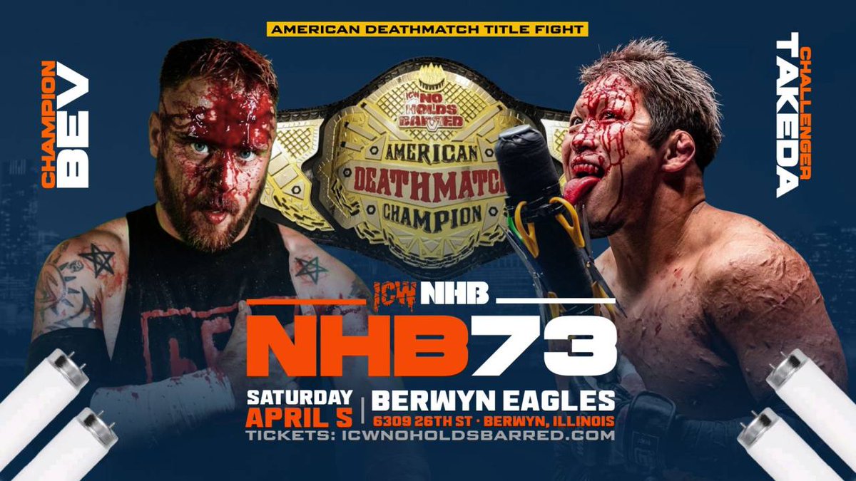 IWTV (@indiewrestling) on Twitter photo Now On Demand
<a href="/ICWNHB/">ICW No Holds Barred ⛓</a> #NHB73
<a href="/BobbyBeverly/">TheBev</a> v <a href="/crazykid0813/">竹田 誠志</a>
<a href="/Ericryanpro/">Eric Ryan</a> v <a href="/TheJWMurdoch/">American Deathmatch Ace</a>
<a href="/dannydemanto/">dannydemanto</a> v <a href="/HoodFoot418/">HF</a>
<a href="/Tank_Est1996/">The Bloodbath Behemoth</a> v <a href="/Otis_Cogar/">Otis Cogar</a> v <a href="/KaplanAIW/">Ryan Kaplan</a> v <a href="/SatuFNJinn/">Satu Jinn</a>
Tommy Trainwreck v <a href="/DRxRedacted/">Dr. Redacted</a>
<a href="/NathanMowery/">Nathan</a> v <a href="/TheprocessMM3/">Malcolm Monroe III</a>
& more!
independentwrestling.tv/player/Rw4AYOn… Now On Demand
<a href="/ICWNHB/">ICW No Holds Barred ⛓</a> #NHB73
<a href="/BobbyBeverly/">TheBev</a> v <a href="/crazykid0813/">竹田 誠志</a>
<a href="/Ericryanpro/">Eric Ryan</a> v <a href="/TheJWMurdoch/">American Deathmatch Ace</a>
<a href="/dannydemanto/">dannydemanto</a> v <a href="/HoodFoot418/">HF</a>
<a href="/Tank_Est1996/">The Bloodbath Behemoth</a> v <a href="/Otis_Cogar/">Otis Cogar</a> v <a href="/KaplanAIW/">Ryan Kaplan</a> v <a href="/SatuFNJinn/">Satu Jinn</a>
Tommy Trainwreck v <a href="/DRxRedacted/">Dr. Redacted</a>
<a href="/NathanMowery/">Nathan</a> v <a href="/TheprocessMM3/">Malcolm Monroe III</a>
& more!
independentwrestling.tv/player/Rw4AYOn…