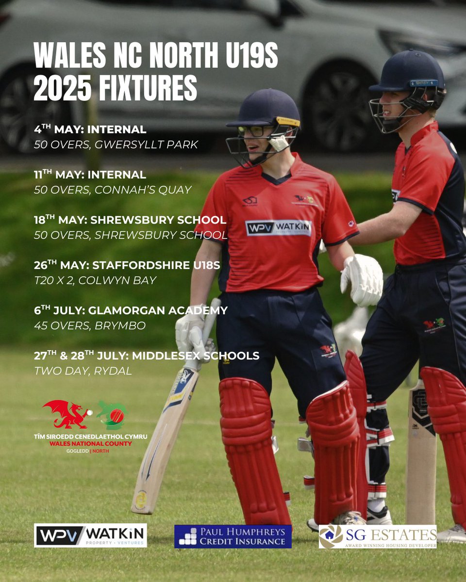 Wales National County (North) π΄σ §σ ’σ ·σ ¬σ ³σ Ώπ (@walesncnorth) on Twitter photo π’ The 2025 fixtures are here!
From seasoned seniors to rising U19 stars, this yearβs line-up is packed with top-tier talent and unmissable matches across the UK π₯
ποΈ Save the dates and spread the word.
πππ΄σ §σ ’σ ·σ ¬σ ³σ Ώ #WalesNCNorth #ForTheNorth #GrassrootsToGreatness #CricketWales π’ The 2025 fixtures are here!
From seasoned seniors to rising U19 stars, this yearβs line-up is packed with top-tier talent and unmissable matches across the UK π₯
ποΈ Save the dates and spread the word.
πππ΄σ §σ ’σ ·σ ¬σ ³σ Ώ #WalesNCNorth #ForTheNorth #GrassrootsToGreatness #CricketWales