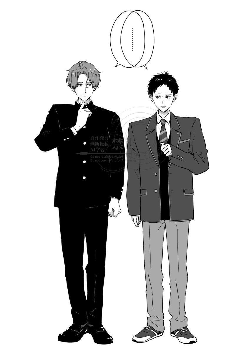 制服交換🔄
7cmの身長差と体格の違いについて、けっこう本気で考えました