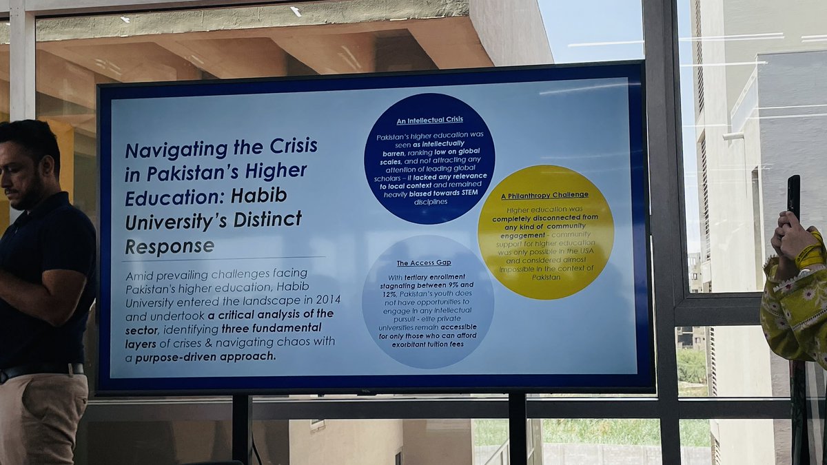 yasirmemon's tweet photo. Attended Habib University’a launch of Institute for Design Thinking, Entrepreneurship and Leadership - @HabibUniversity  and Mr. Wasif Rizvi sharing the crises in Pakistan’s higher education. Pakistan needs 100 more habib and LUMS universities https://t.co/bEw8nZwG3Z