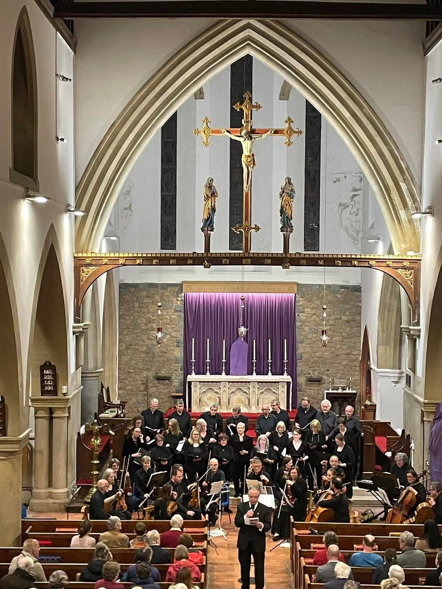 Thrilled to play with #BachChoir in St Stephen's Church #Guernsey last night - it's been nearly 40 years (!) since I played under Alan's baton, but the music is just as uplifting &amp; the acoustic superb.