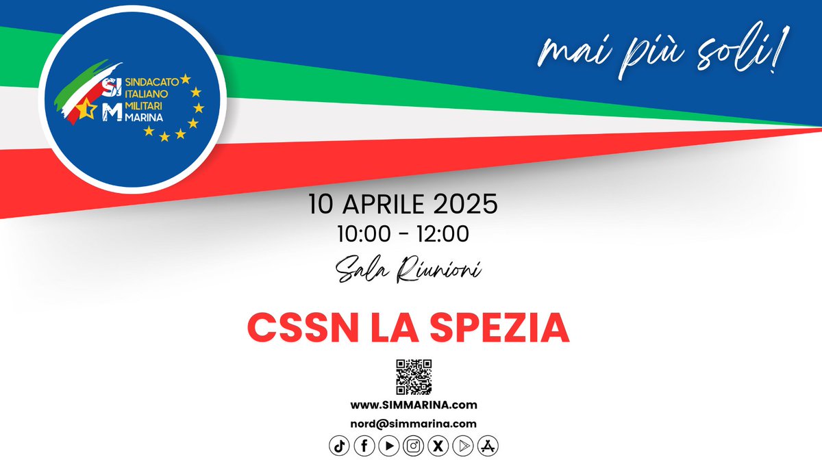 SMilitare's tweet image. #10aprile2025 #laspezia #cssn #incontrosindacalemilitare #simmarina #segreteriasimmarinanord #marinamilitare #GuardiaCostiera #maipiùsoli