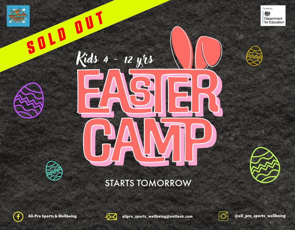 All-PRO sports & wellbeing (@allpro_sports) on Twitter photo π We can't wait for the 4 days ahead of sports, dance, gymnastics, arts & crafts, Easter egg hunt, pizza making & much more!
<a href="/HendalPS/">Hendal Primary</a> <a href="/SandalCastleSch/">Sandal Castle Primary School</a> π We can't wait for the 4 days ahead of sports, dance, gymnastics, arts & crafts, Easter egg hunt, pizza making & much more!
<a href="/HendalPS/">Hendal Primary</a> <a href="/SandalCastleSch/">Sandal Castle Primary School</a>