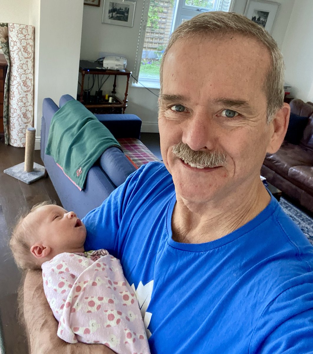 Cmdr_Hadfield's tweet image. I know of nothing better than holding my new granddaughter.