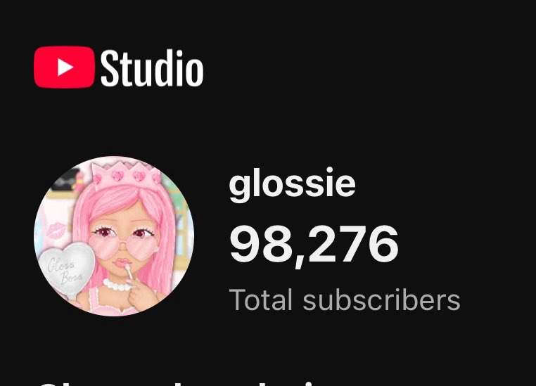 🚨| glossie is only 2k off of 100k! 

when do you think she’ll hit it? 🎀