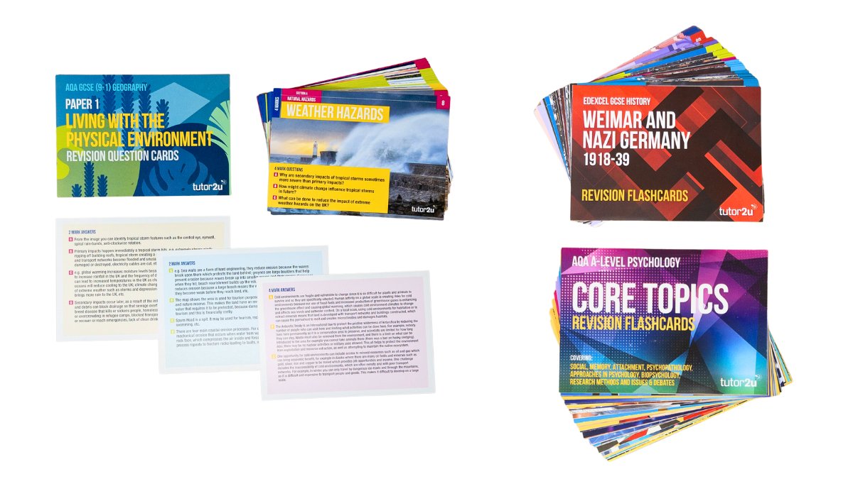 Almost 60 packs of revision flashcards and question cards now covering our featured subjects and exam boards. Take a look here
bit.ly/3AhZbh1 
#gcses #alevels #exams #revision