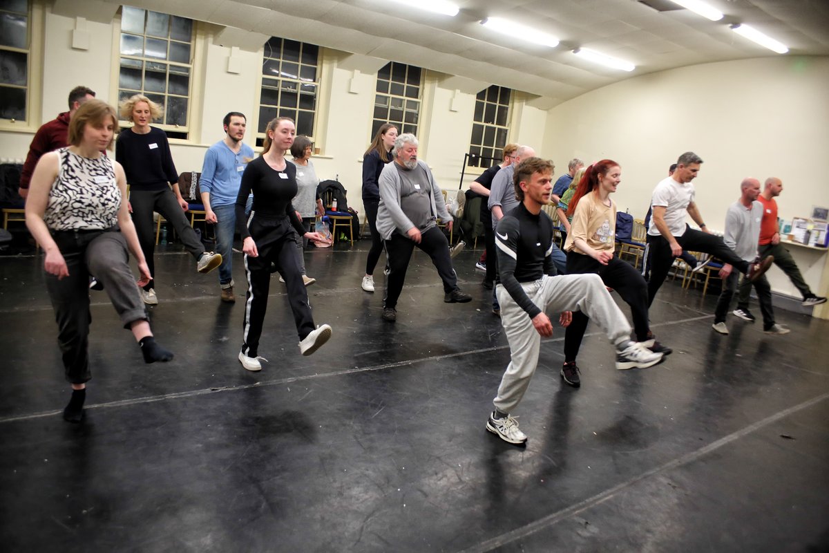 YorkTheatre's tweet image. We've recently been up and about in our His Last Report movement skills workshops.💃

We had our first full cast read through last week and rehearsals start soon, so keep an eye out for lots of exciting new content📽️

📸John Saunders, Natasha Sinton, Alan Gibson and Mike Darley
