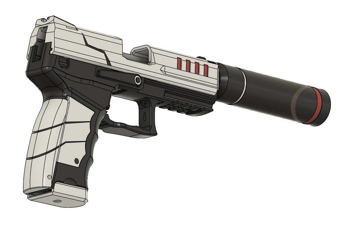 鬼方カヨコの固有武器「デモンズロア」風HK45を製作しました。 元ネタ