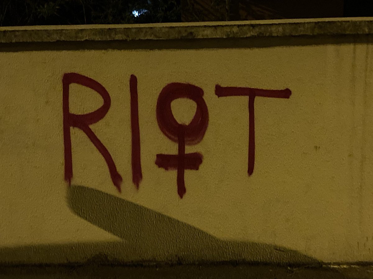 "Riot"
Feminist graffiti seen during the ongoing anti-government protests in Turkey