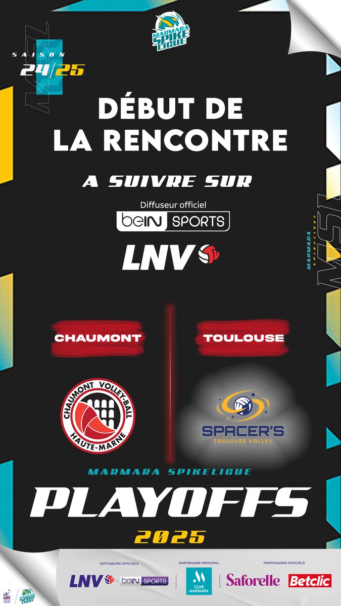 Début du 2nd math de ces quarts de finale face aux <a href="/SpacersToulouse/">Spacer's Toulouse</a> à suivre sur LNVTv.com