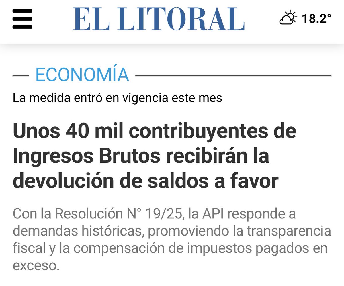 Cuando decimos que este gobierno acompaña a los sectores productivos, lo demostramos en los hechos. 

La devolución de saldos a favor de Ingresos Brutos, que impulsa el gobernador <a href="/maxipullaro/">Maximiliano Pullaro</a>, representa alivio fiscal real para el sistema productivo de la provincia. Es darles