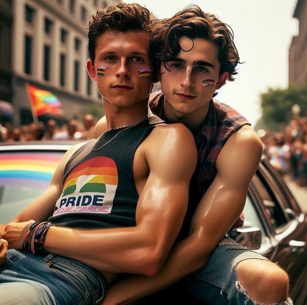 men_of_AI's tweet photo. Tom &amp; Timothy celebrating Gay Pride https://t.co/hww93l1WpT