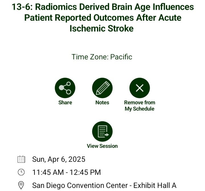Markus D Schirmer (@schirmermd) on Twitter photo Our lab's superheroes are in action today at #AANAM, presenting their work on imaging markers of #BrainHealth in stroke! Using brain age (Luca Angeleri) and reserve (<a href="/Lindgren_Erik_/">Erik Lindgren</a>) to understand patient outcomes, they push brain health research forward. Stop by! <a href="/AANmember/">American Academy of Neurology</a> Our lab's superheroes are in action today at #AANAM, presenting their work on imaging markers of #BrainHealth in stroke! Using brain age (Luca Angeleri) and reserve (<a href="/Lindgren_Erik_/">Erik Lindgren</a>) to understand patient outcomes, they push brain health research forward. Stop by! <a href="/AANmember/">American Academy of Neurology</a>