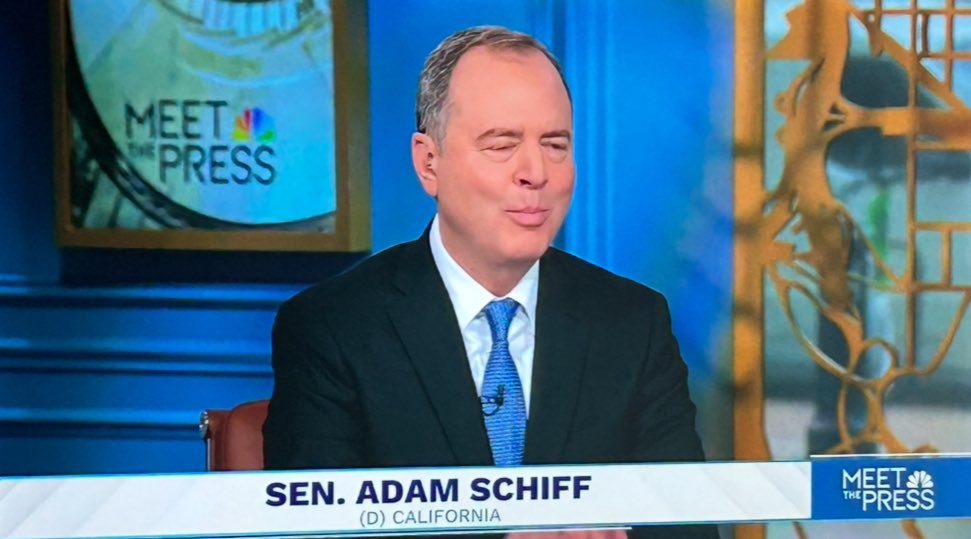 Meet the Press now has Shifty Schiff on saying the “Trump Recession” is imminent.