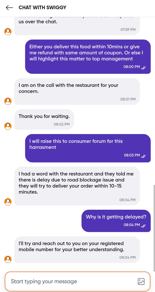 Sd_bumba's tweet photo. @harshamjty @Swiggy @SwiggyCares @jagograhakjago Again they are saying 15-20mins https://t.co/ViCLGI9WT4
